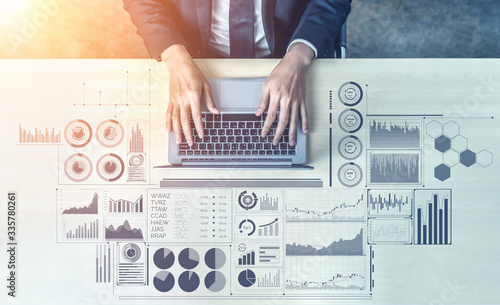 Fotomural Data Analysis for Business and Finance Concept