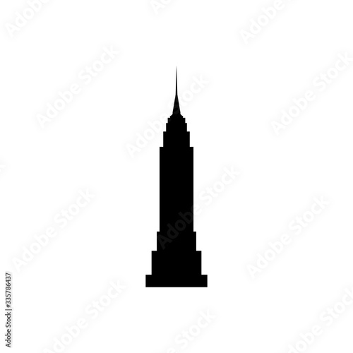 Cuadros en Lienzo empire state building new york black sign icon