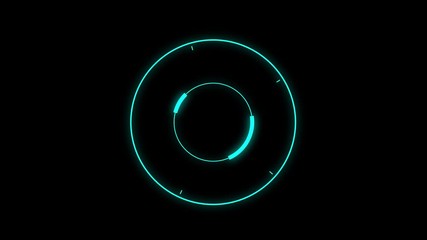 HUD element - futuristic loading pending screen, loopable parts, alpha mask included - motion graphic