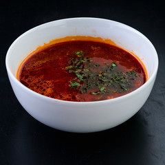 Poster - classic soup borsch in the bowl