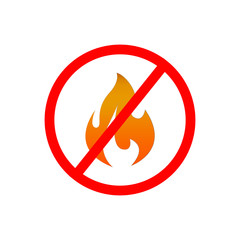 No fire sign icon 