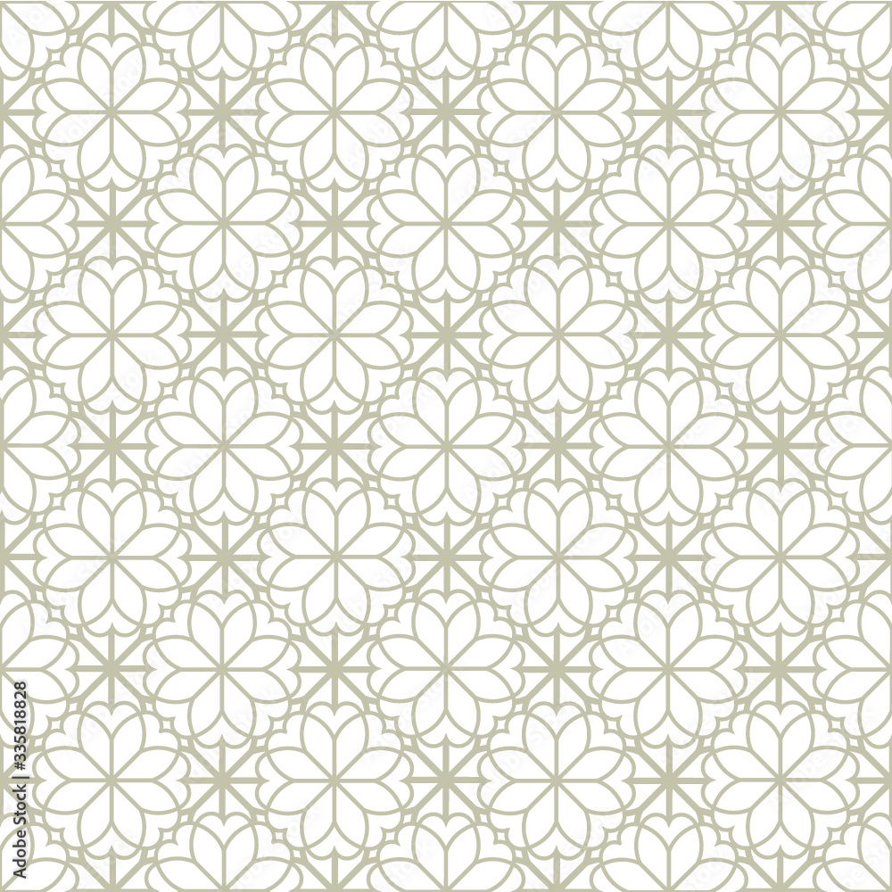 Arabic floral ornament with geometric shapes. Abstract motives of the ...