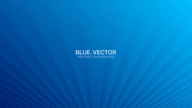 3D Vector Smooth Perspective Lines Deep Blue Abstract Background. Empty Blurred Surface Minimalist Illustration. Futuristic Technology Wide Wallpaper. Cyan Clear Blank Business Presentation Backdrop