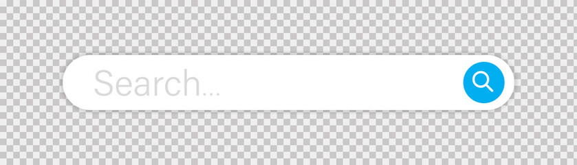 Wall Mural - search bar vector isolated web element on transparent background. vector search bar boxes. ui templa