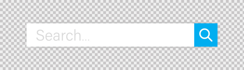 Wall Mural - search bar vector isolated web element on transparent background. vector search bar boxes. ui templa