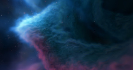 nebula and star fields, stellar nursery. stellar system and gas nebula. newborn stars, glowing cloud