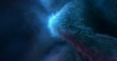 Wall Mural - nebula and star fields, stellar nursery. stellar system and gas nebula. newborn stars, glowing cloud