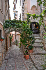  A narrow street in a small village in central Italy