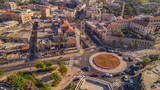 Fototapeta Miasto - Jaffa in Israel, aerial drone view