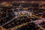 Fototapeta Miasto - Krakow old city aerial evening time