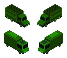 Sticker - isometric military truck