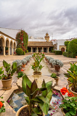 Courtyard garden of Viana Palace in Cordoba, Andalusia, Spain.