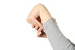 © PheelingsMedia - Hypermobile woman hand bending wrist isolated on white