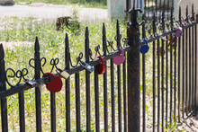 Locks On The Fence, Love Locks Symbolizing Love