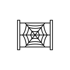cobweb line illustration icon on white background
