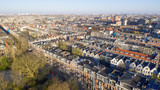 Fototapeta Paryż - Aeria view on Amsterdam houses.