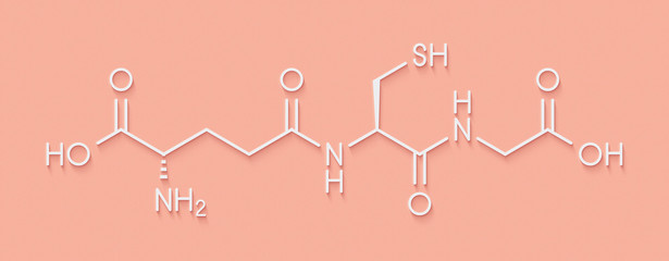 Wall Mural - Glutathione (reduced glutathione, GSH) endogenous antioxidant molecule. Skeletal formula.