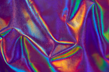 holographic iridescent mermaid foil texture red-purple, futuristic neon colors