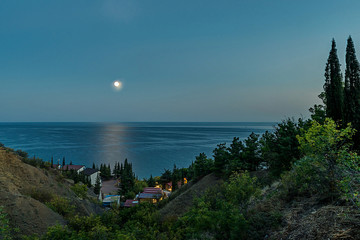 sunset over the sea