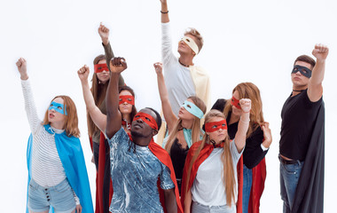 Wall Mural - super group of diverse young people standing together.