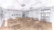 © hiro studio - 学校　教室　緊急事態宣言　イラスト22