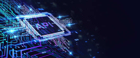 API - Application Programming Interface. Software development tool. Business, modern technology, internet and networking concept