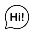 chat, hi welcome bubble icon