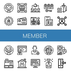 Canvas Print - member icon set