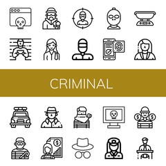 Poster - Set of criminal icons