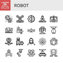 Poster - robot icon set