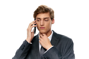 Wall Mural - businessman talking on the phone