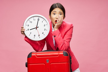 business woman with suitcase