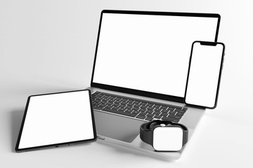 Wall Mural - Mock up of device - 3d rendering