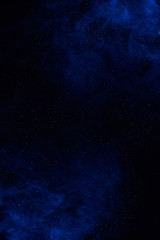 Wall Mural - cosmic galaxy fantasy background with blue clouds and shiny stars