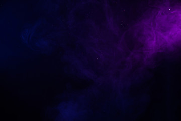 Wall Mural - magical glowing smoke with shiny glitter background
