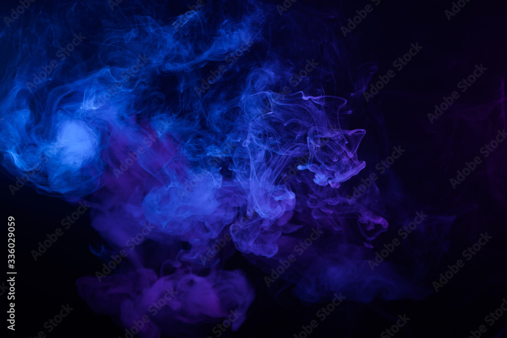 Clouds of blue smoke abstract background Stock Photo | Adobe Stock