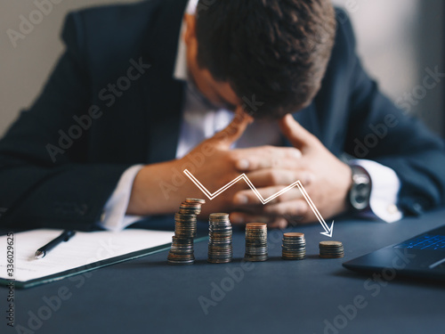 Fotomural Depressed businessman lost his business
