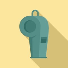 Wall Mural - Dog training whistle icon. Flat illustration of dog training whistle vector icon for web design