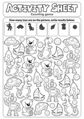 Wall Mural - Activity sheet counting game 7