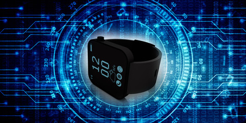 3d rendering fitness bracelet smart watch 