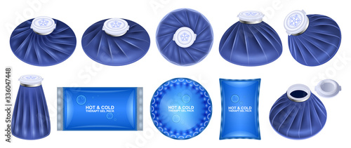 Fotomural Bag ice vector realistic set icon