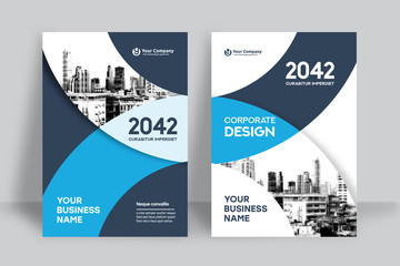 City Background Business Book Cover Design Template