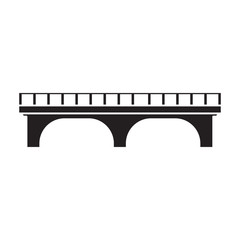 Bridge vector icon.Black vector icon isolated on white background bridge.