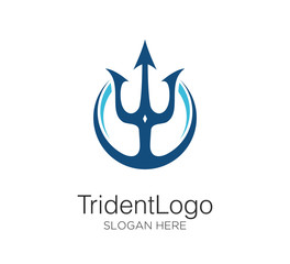 trident logo vector design concept