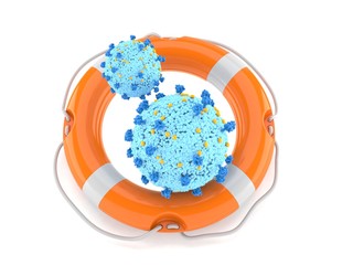 Poster - Virus inside life buoy