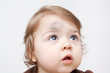 © Alina - A large bump on the child's forehead. Baby bruises concept