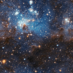 Wall Mural - outer space seamless pattern. blue abstract