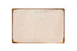 © ananaline - Vintage metal sheet banner with white background and rusted edge isolate on white background