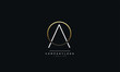 OA AO O A alphabet abstract initial letter logo design vector template