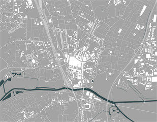 map of the city of Peterborough, Cambridgeshire, East of England, England, UK